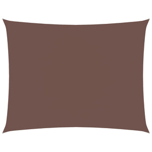 Solsegel oxfordtyg rektangulärt 3,5x4,5 m brun