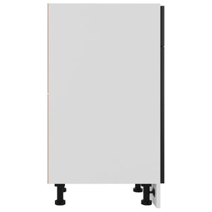 Underskåp med låda “Lyon” svart 40x46x81,5 cm konstruerat trä