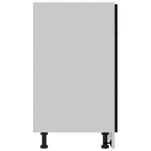 Underskåp med låda “Lyon” svart 80x46x81,5 cm konstruerat trä