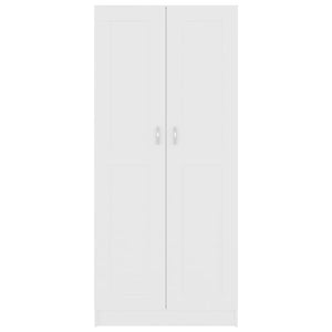 Bokskåp vit 82,5x30,5x185,5 cm konstruerat trä