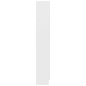 Bokskåp vit 82,5x30,5x185,5 cm konstruerat trä