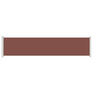 Infällbar sidomarkis 140x600 cm brun