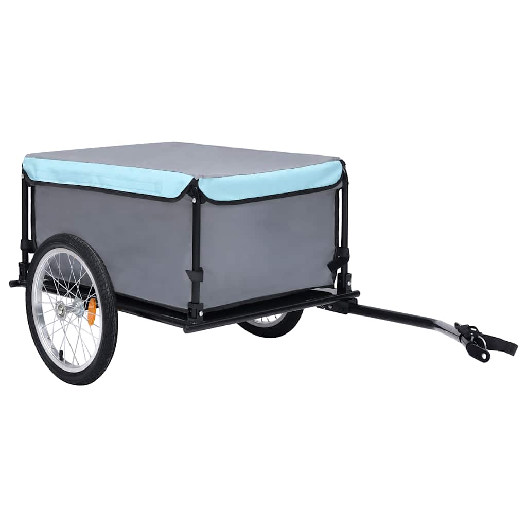 Cykelsläp grå och blå 65 kg