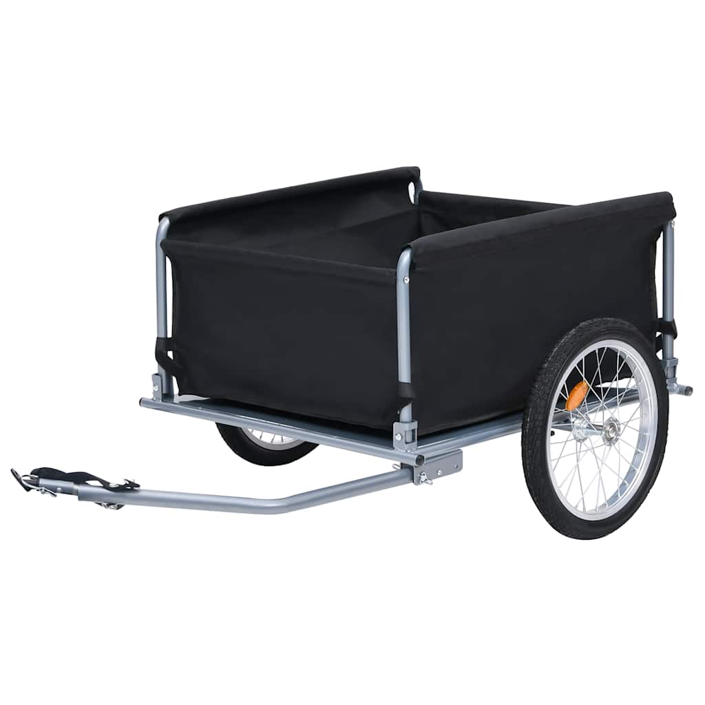Cykelsläp svart och grå 65 kg