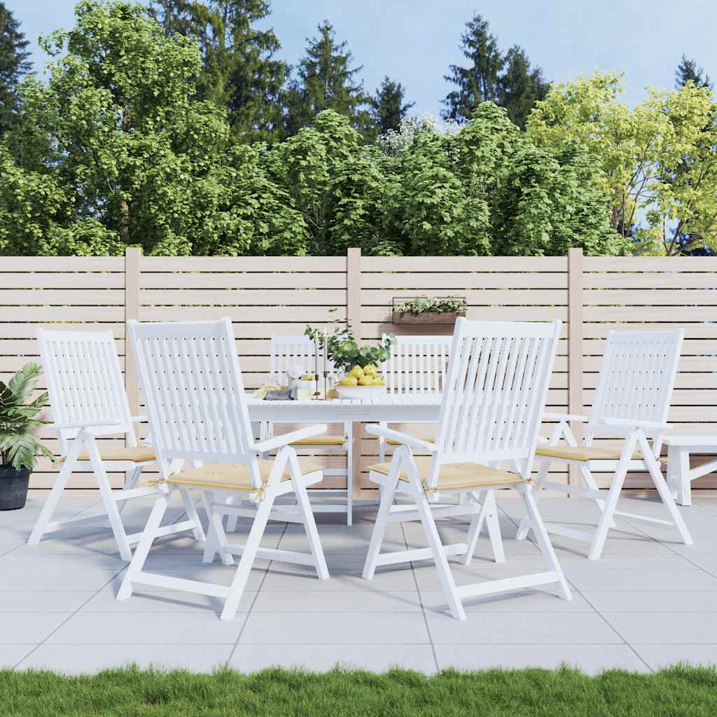 Stolsdynor 6 st beige 40x40x4 cm oxfordtyg