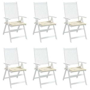 Stolsdynor 6 st gräddvit 50x50x4 cm oxfordtyg