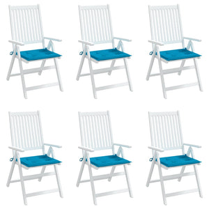 Stolsdynor 6 st blå 50x50x4 cm oxfordtyg