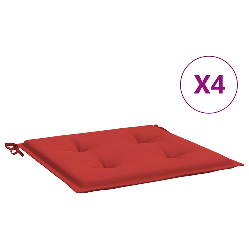 Stolsdynor 4 st röd 50x50x4 cm oxfordtyg