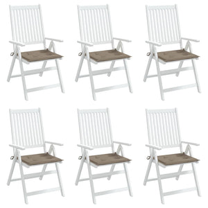 Stolsdynor 6 st taupe 50x50x4 cm oxfordtyg