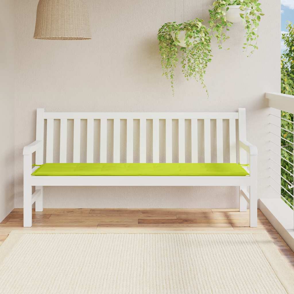 Bänkdyna för trädgården ljusgrön 180x50x3 cm oxfordtyg