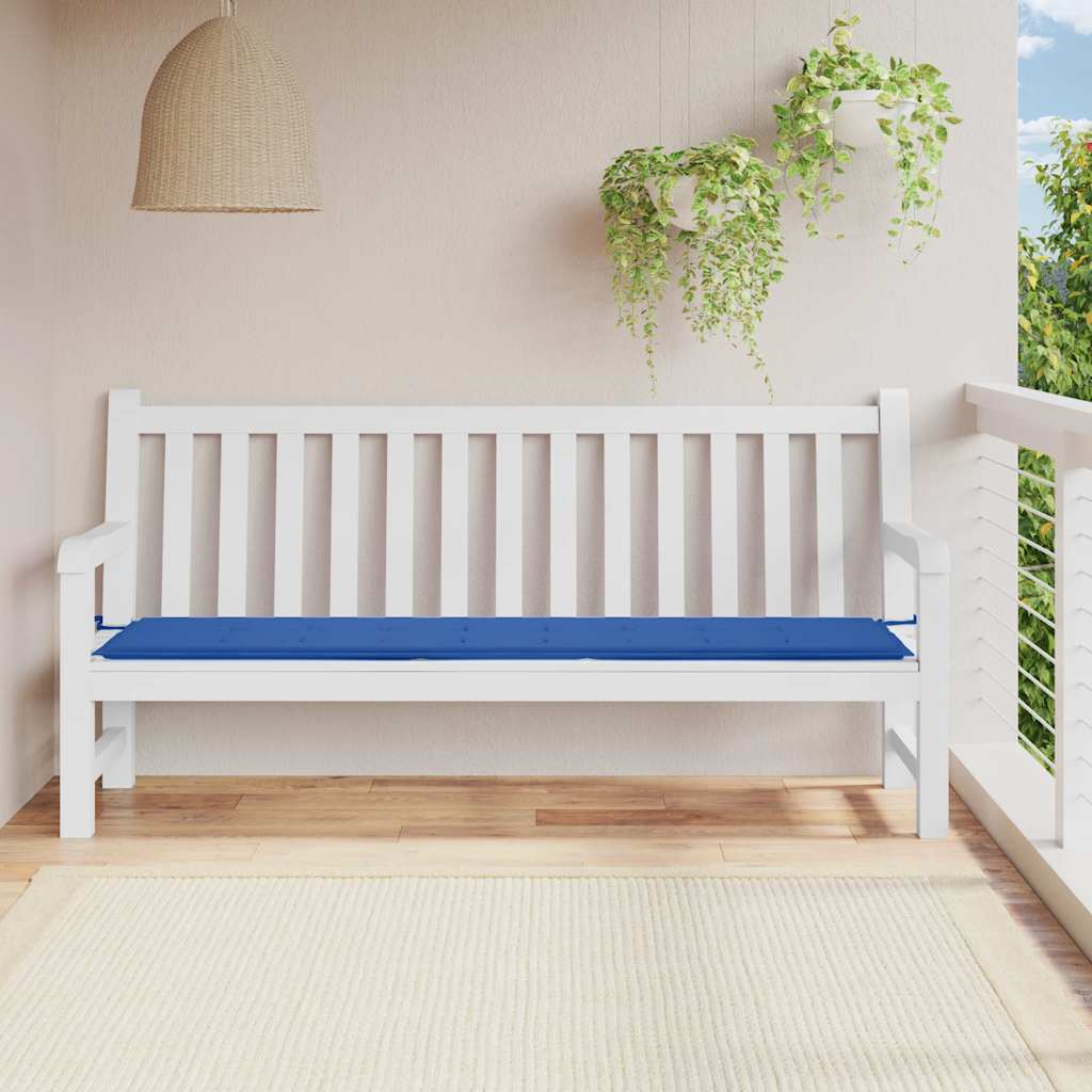 Bänkdyna för trädgården kungsblå 200x50x3 cm oxfordtyg