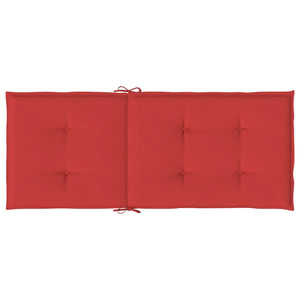 Stolsdynor 6 st röd 120x50x3 cm tyg