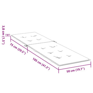 Solsängsdyna taupe (75+105)x50x4 cm