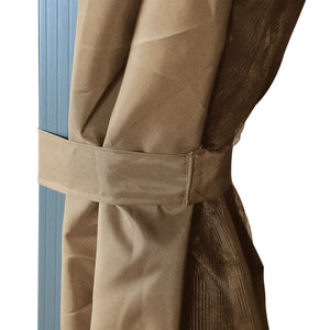 Paviljong med draperier 400x300 cm taupe aluminium