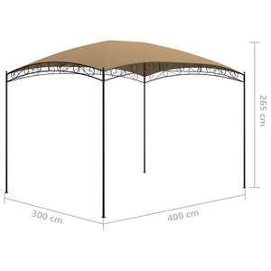 Paviljong 3x4x2,65 m taupe 180 g/m²