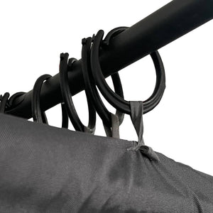 Solsäng för 2 personer med sidogardiner och toppkappa antracit