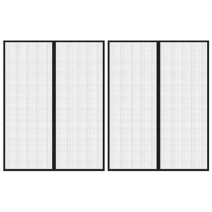 Insektsdraperier 2 st med magneter svart 230x160 cm