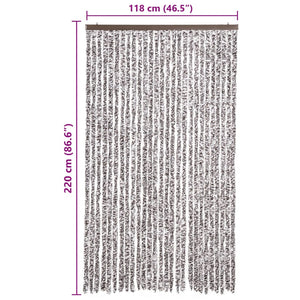 Insektsdraperi brun och beige 118x220 cm chenille