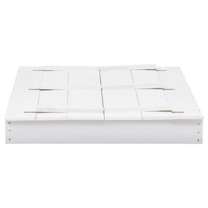 Sandlåda granträ vit 95x90x15 cm