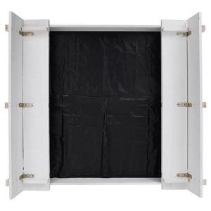 Sandlåda granträ vit 95x90x15 cm