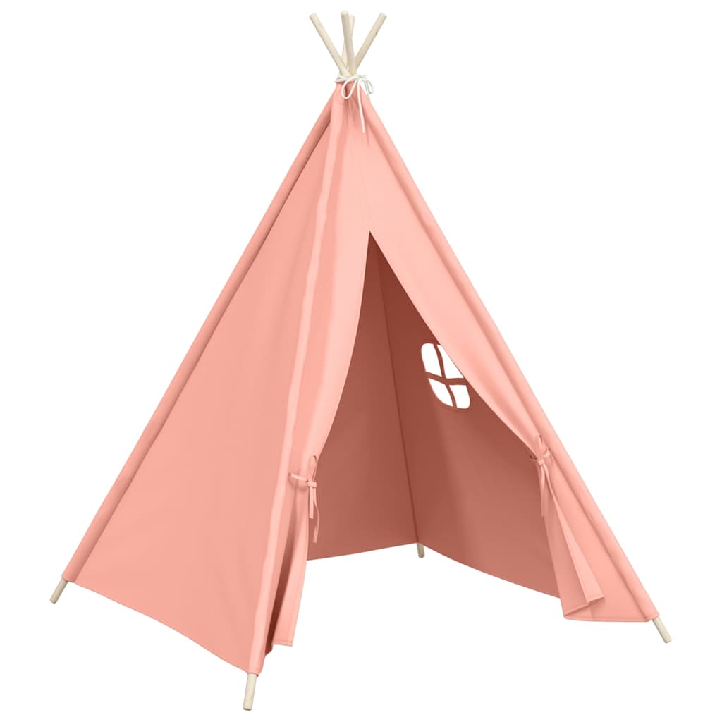 Tipitält för barn med väska peachskin rosa 120x120x150 cm
