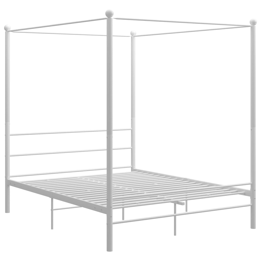 Himmelsäng vit metall 160x200 cm