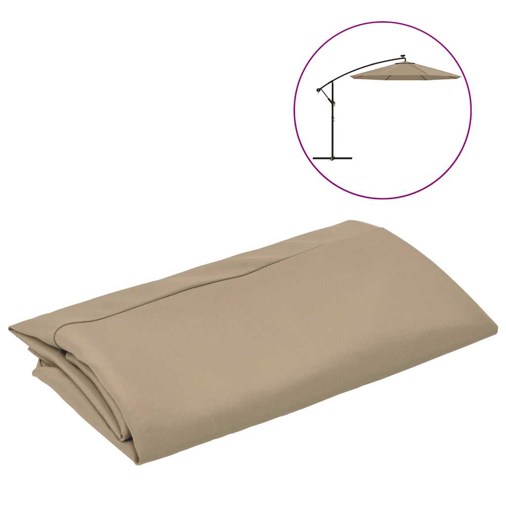 Reservtyg till trädgårdsparasoll taupe 350 cm