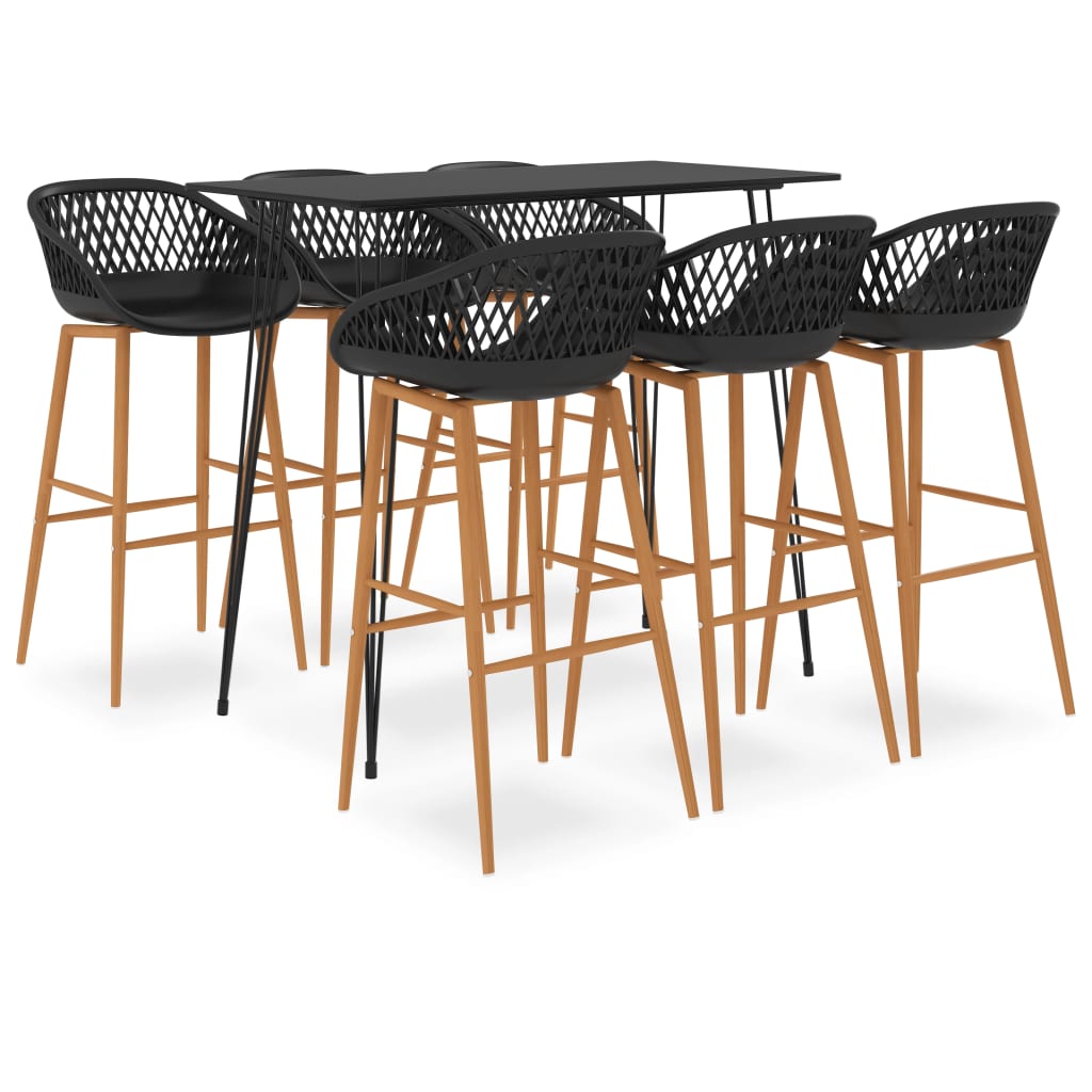 Bargrupp 7 delar svart