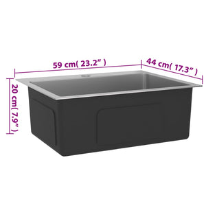 Handgjord diskho rostfritt stål