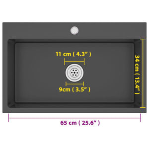 Handgjord diskho svart rostfritt stål