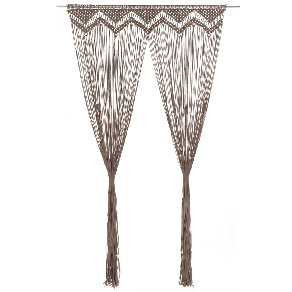 Gardin makramé taupe 140x240 cm bomull