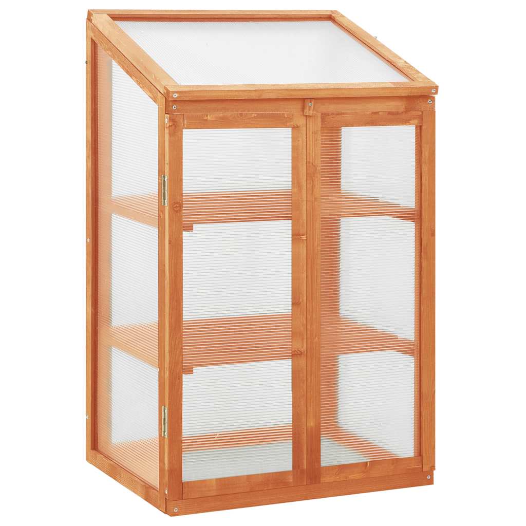 Växthus 60x45x100 cm granträ