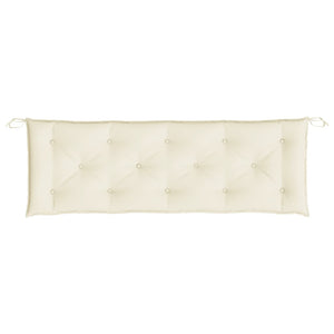 Bänkdyna för trädgården gräddvit 150x50x7 cm oxfordtyg