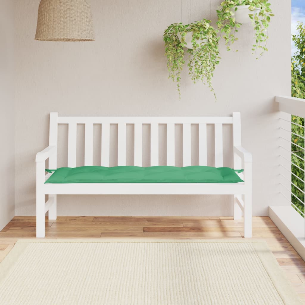 Bänkdyna för trädgården grön 150x50x7 cm oxfordtyg
