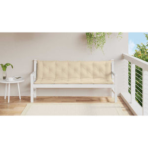 Bänkdyna för trädgården beige 180x(50+50)x7 cm oxfordtyg