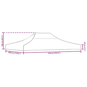 Tak till partytält 4x3 m taupe 270 g/m²