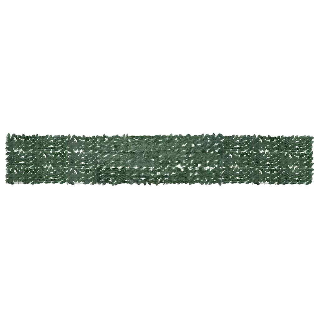 Balkongskärm mörkgröna blad 500x75 cm