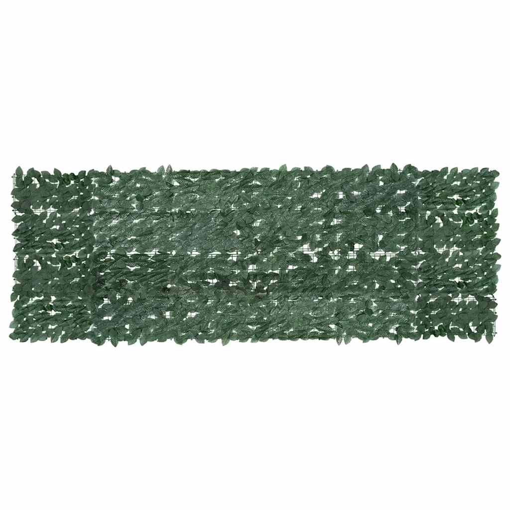 Balkongskärm mörkgröna blad 300x100 cm