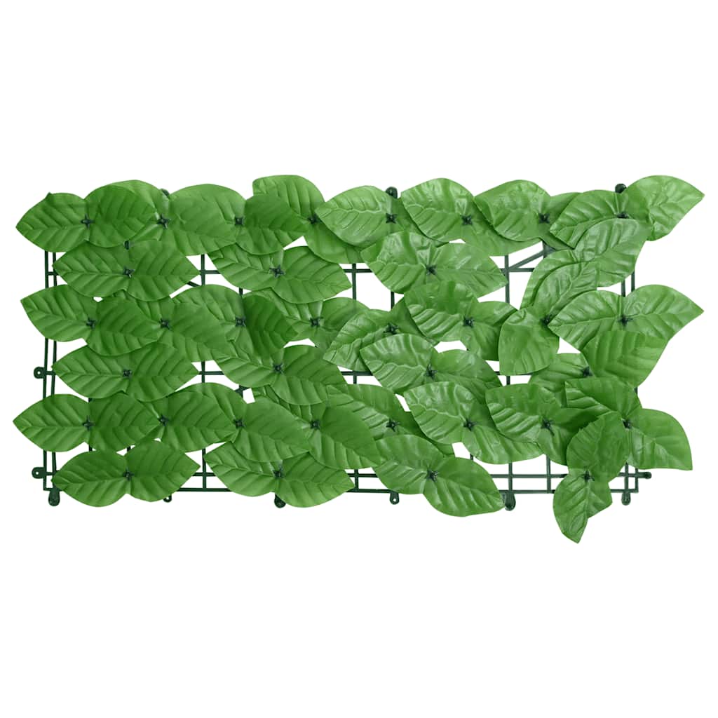 Balkongskärm gröna blad 400x100 cm
