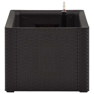 Upphöjd odlingslåda med självbevattning antracit 100x43x33 cm