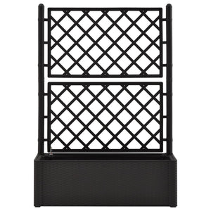 Odlingslåda med spaljé och självbevattning antracit