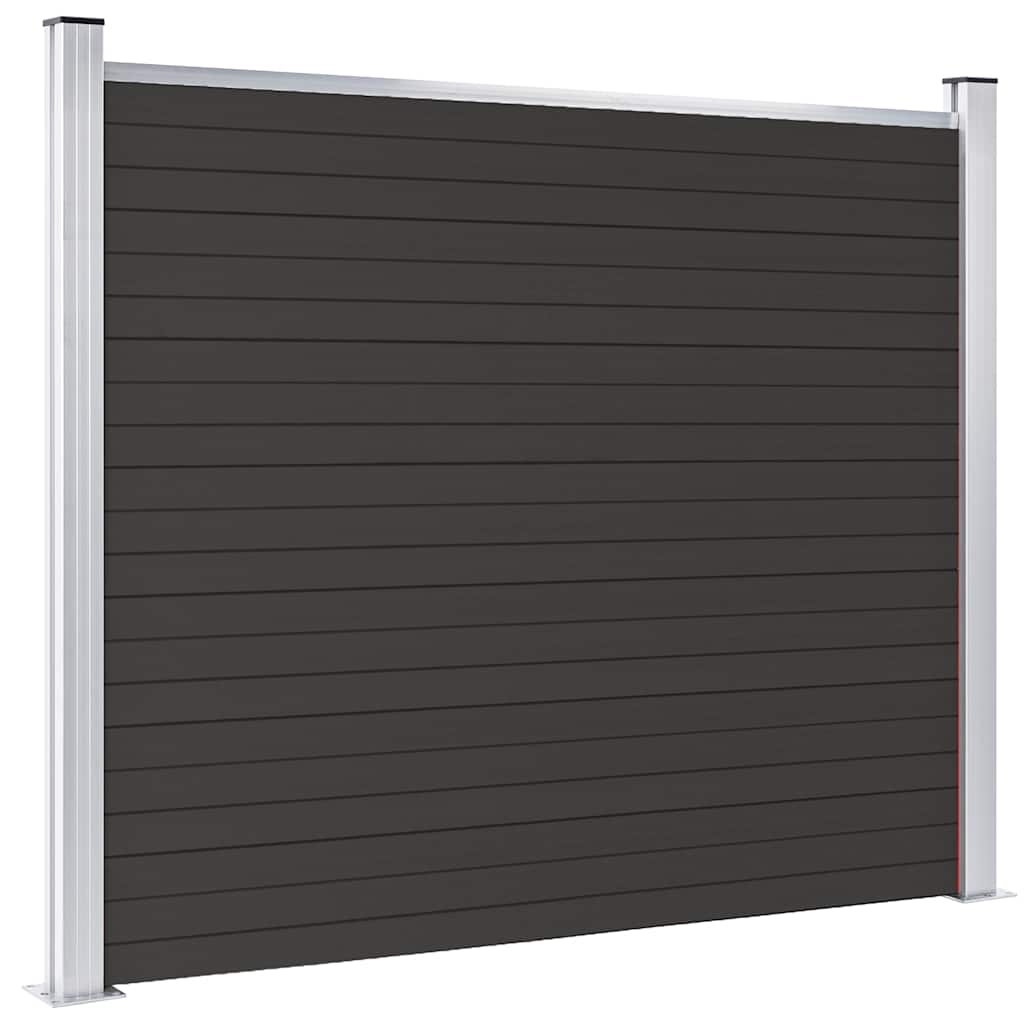 Staketpanel WPC 180x146 cm svart