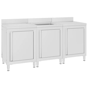 Diskho för storkök 180x60x96 cm rostfritt stål