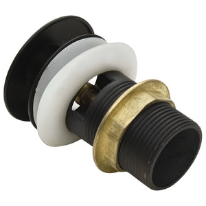 Pop-up bottenventil med överflödesfunktion grå 6,4x6,4x9,1 cm