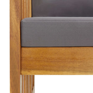 Loungegrupp för trädgården med dynor 5 delar massivt akaciaträ