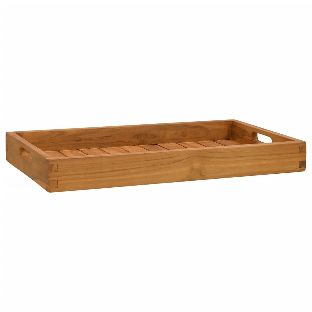 Serveringsbricka 60x35 cm massivt teakträ