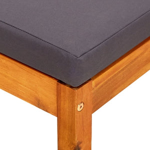 Trädgårdsbänk med baldakin och fotpallar massivt akaciaträ