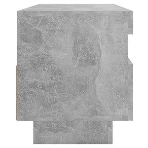 TV-bänk med LED-belysning betonggrå 100x35x40 cm