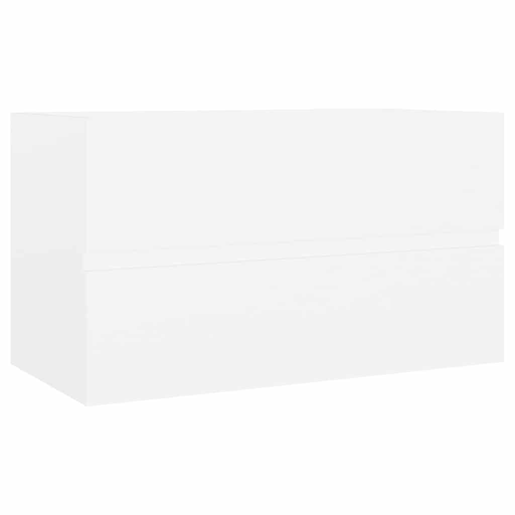Tvättställsskåp vit 80x38,5x45 cm konstruerat trä