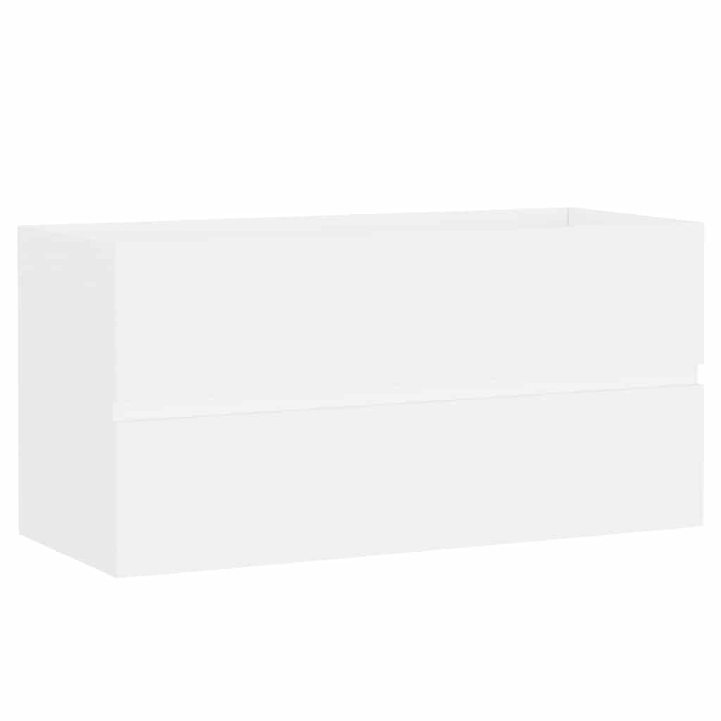 Tvättställsskåp vit 90x38,5x45 cm konstruerat trä